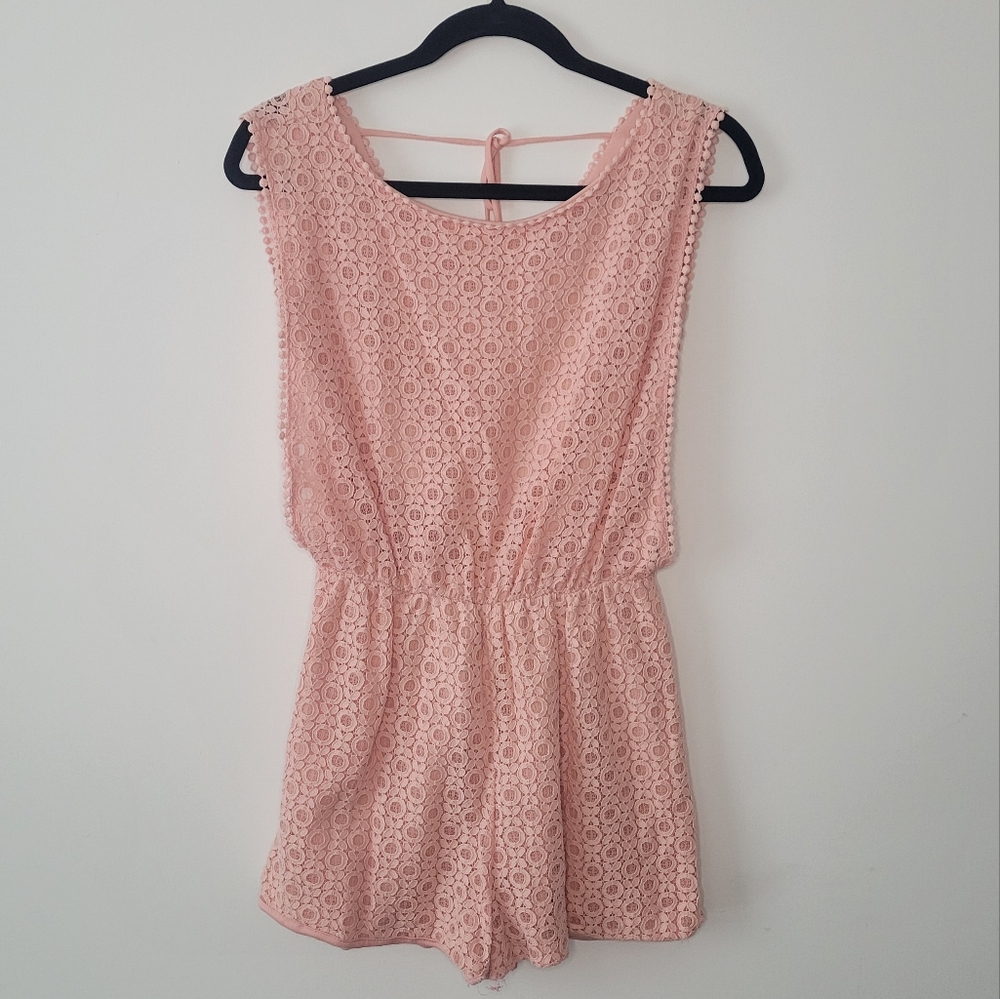 Pink Sleeveless Romper